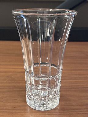 24% Lead Crystal Badash Poland Alice Vase TA776 Flared Cut Glass Starburst Base